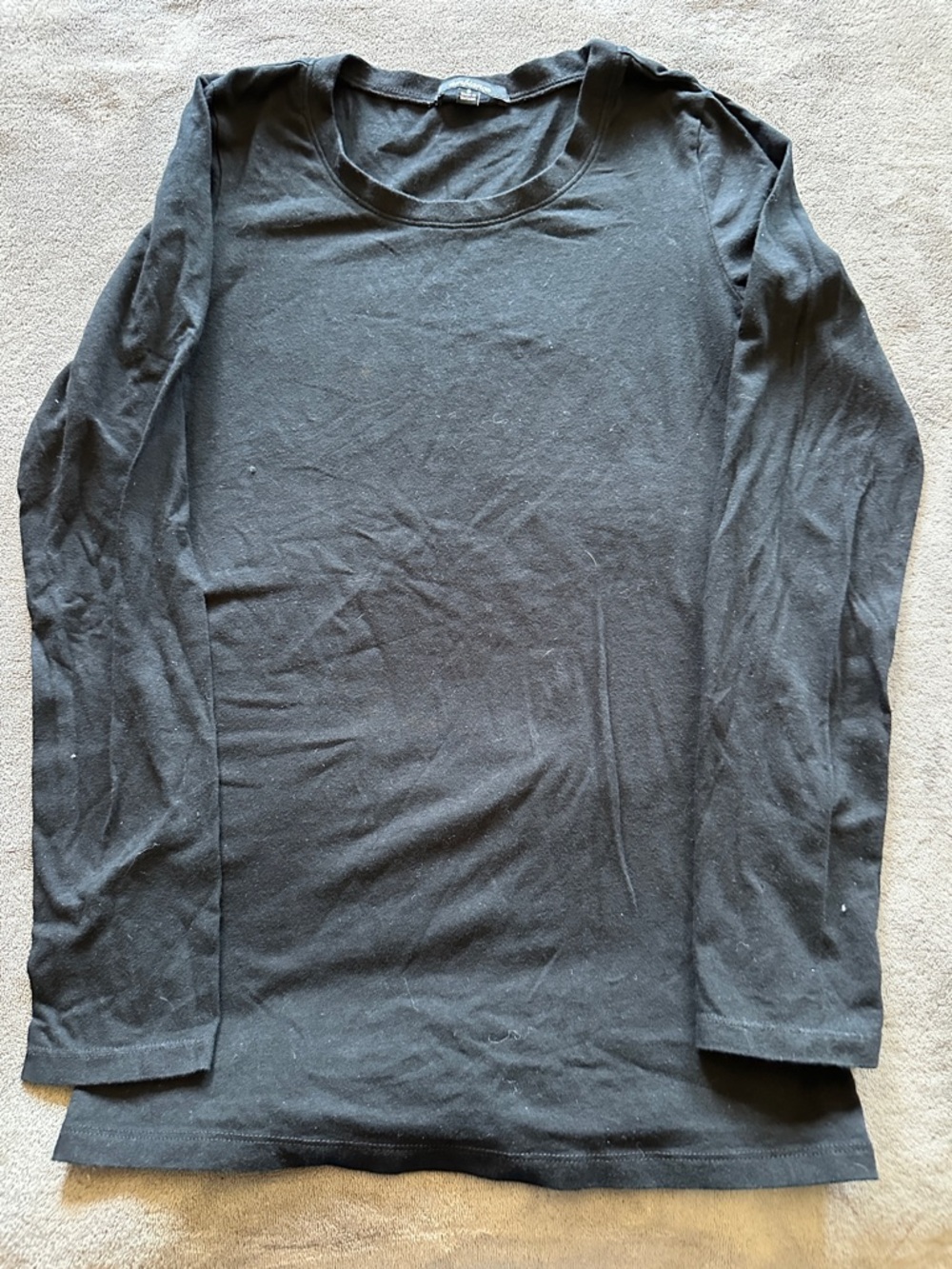 Ambiance Black Long-Sleeve Crewneck Shirt